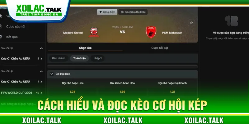 Giải thích kèo cơ hội kép cho người mới 