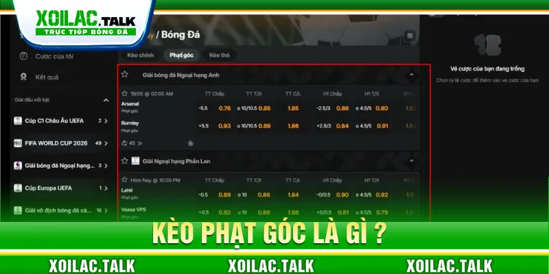 Kèo phạt góc là gì và cách hiểu cơ bản trong cá cược 